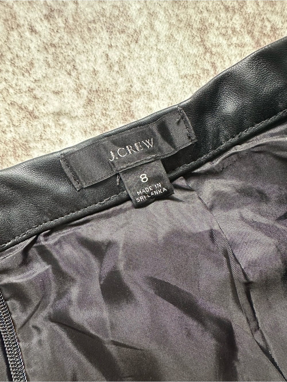J.Crew Faux Leather Pleated Skirt in Black - EUC - Picture 14 of 15
